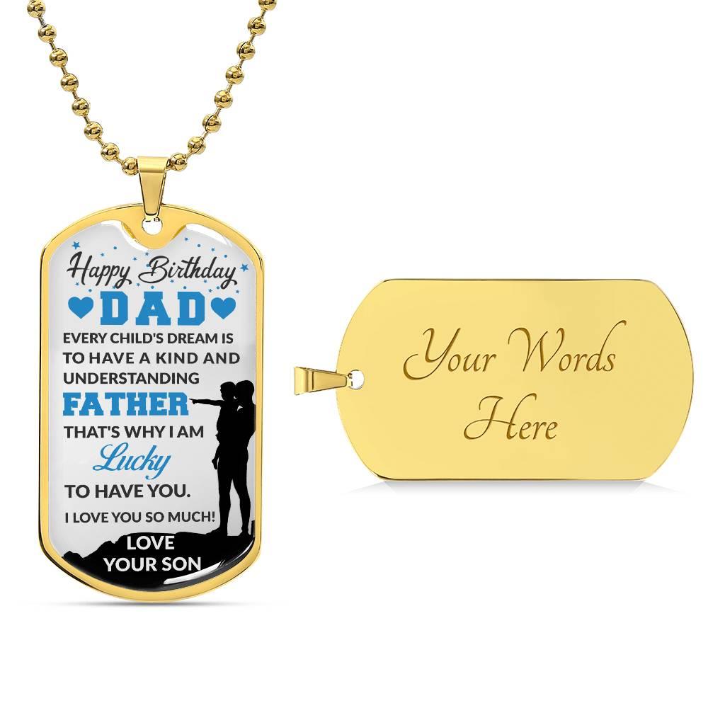 Lucky to Have You Dad Dog Tag - Kim’s Signature Beauty & Accessories