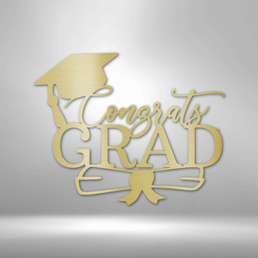 Congrats Grad Cap - Steel Sign - Kim’s Signature Beauty & Accessories (Store description)