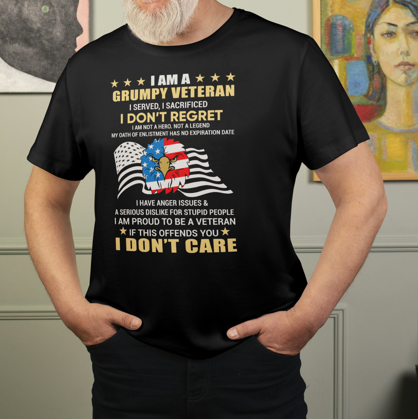 Grumpy Veteran Tee - Kim’s Signature Beauty & Accessories (Store description)