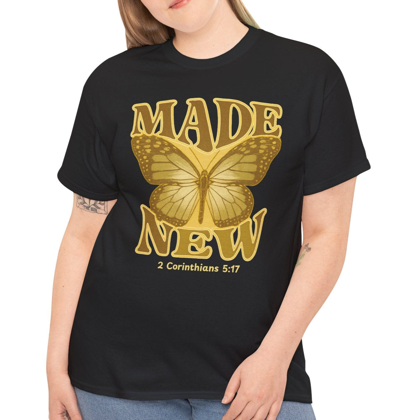 "Made New" Butterfly 2 Corinthians 5:17 Faith Shirt - Kim’s Signature Beauty & Accessories