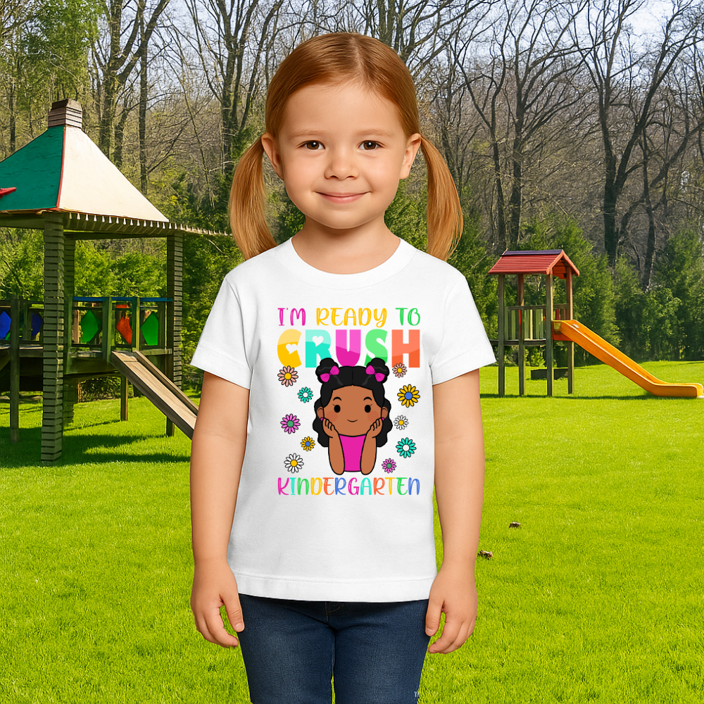 I'm Ready to Crush Kindergarten Girls Back-to-School Tee - Kim’s Signature Beauty & Accessories (Store description)