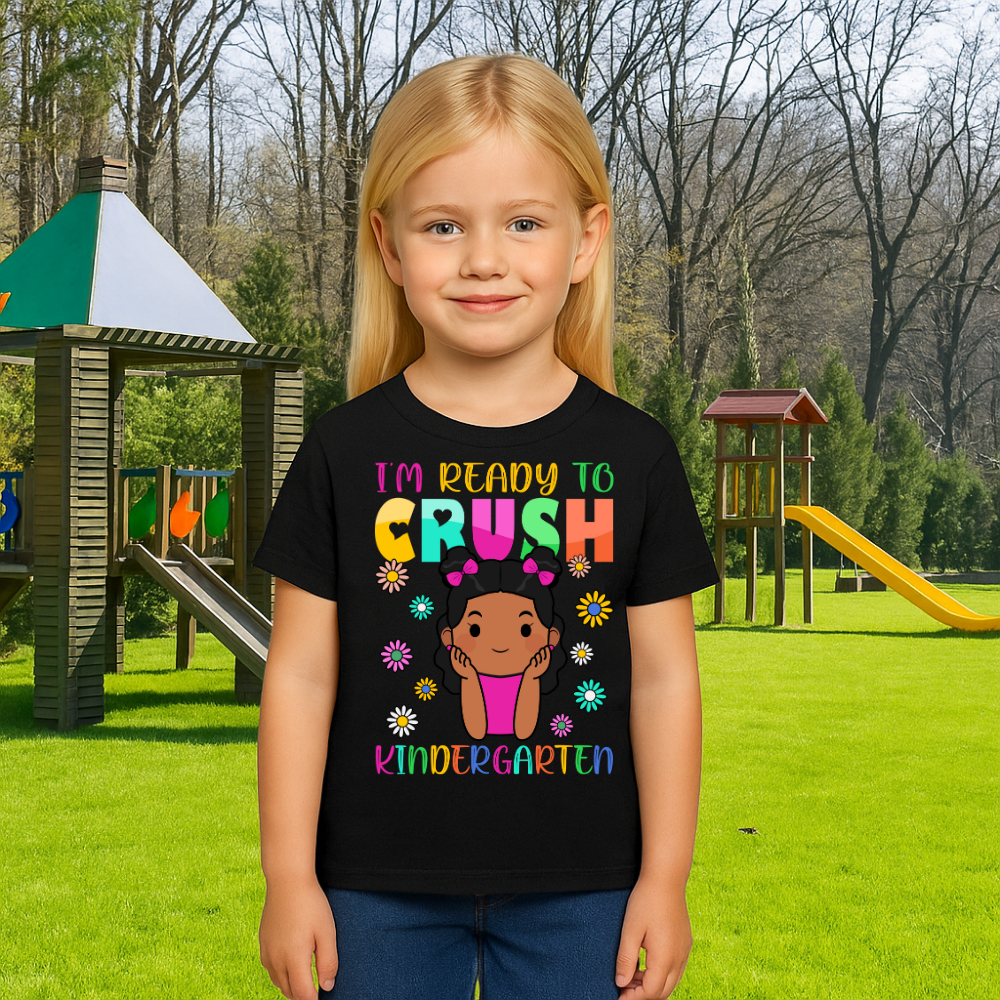 I'm Ready to Crush Kindergarten Girls Back-to-School Tee - Kim’s Signature Beauty & Accessories (Store description)