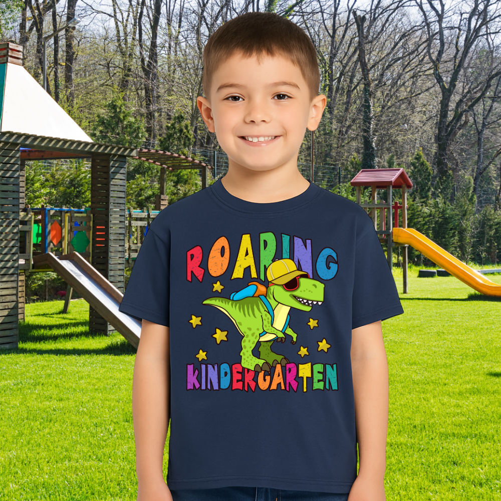 Roaring Kindergarten Back to Schooll Kids Tee - Kim’s Signature Beauty & Accessories