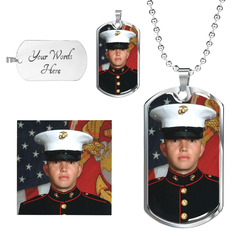 Military Upload your photo - Dog Tag Necklace - Kim’s Signature Beauty & Accessories