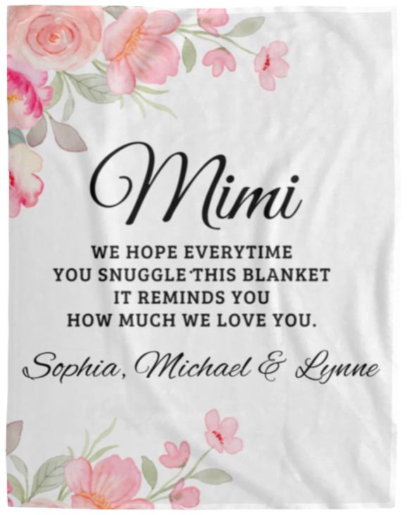 Mimi, Personalized Plush Fleece Blanket - Kim’s Signature Beauty & Accessories