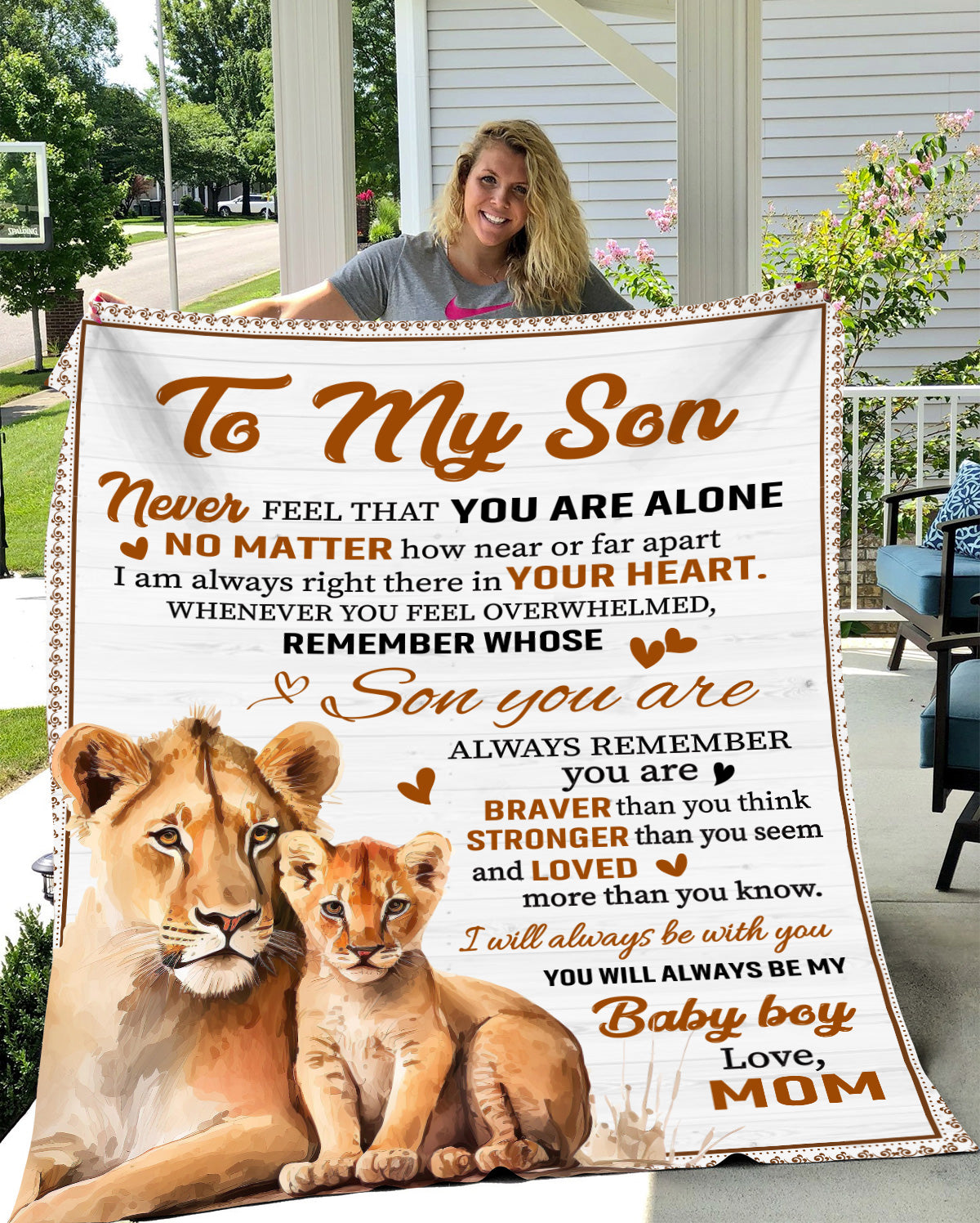 Son Lion Blanket from Mom - Kim’s Signature Beauty & Accessories (Store description)