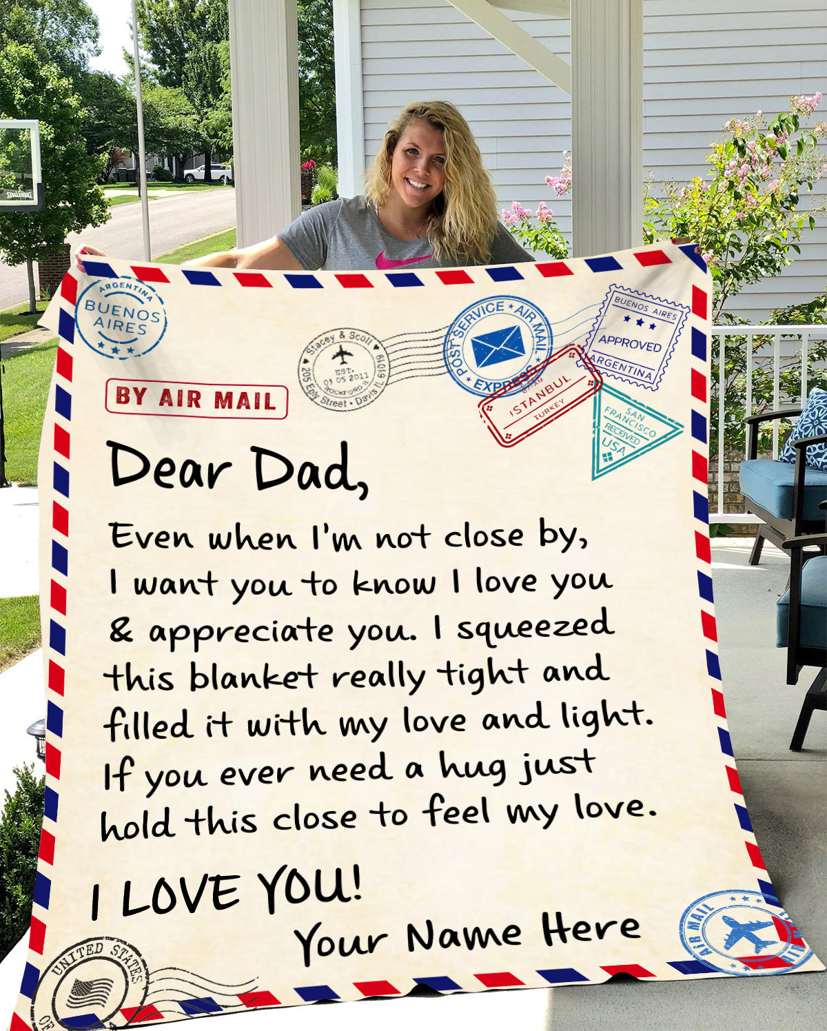 To Dad, Personalized Blanket - Kim’s Signature Beauty & Accessories (Store description)