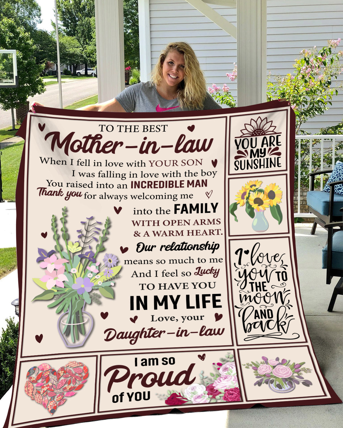 To the Best Mother In Law | Blanket - Kim’s Signature Beauty & Accessories (Store description)