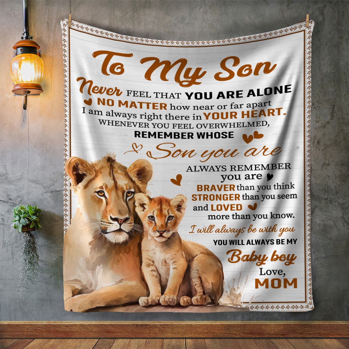 Son Lion Blanket from Mom - Kim’s Signature Beauty & Accessories (Store description)