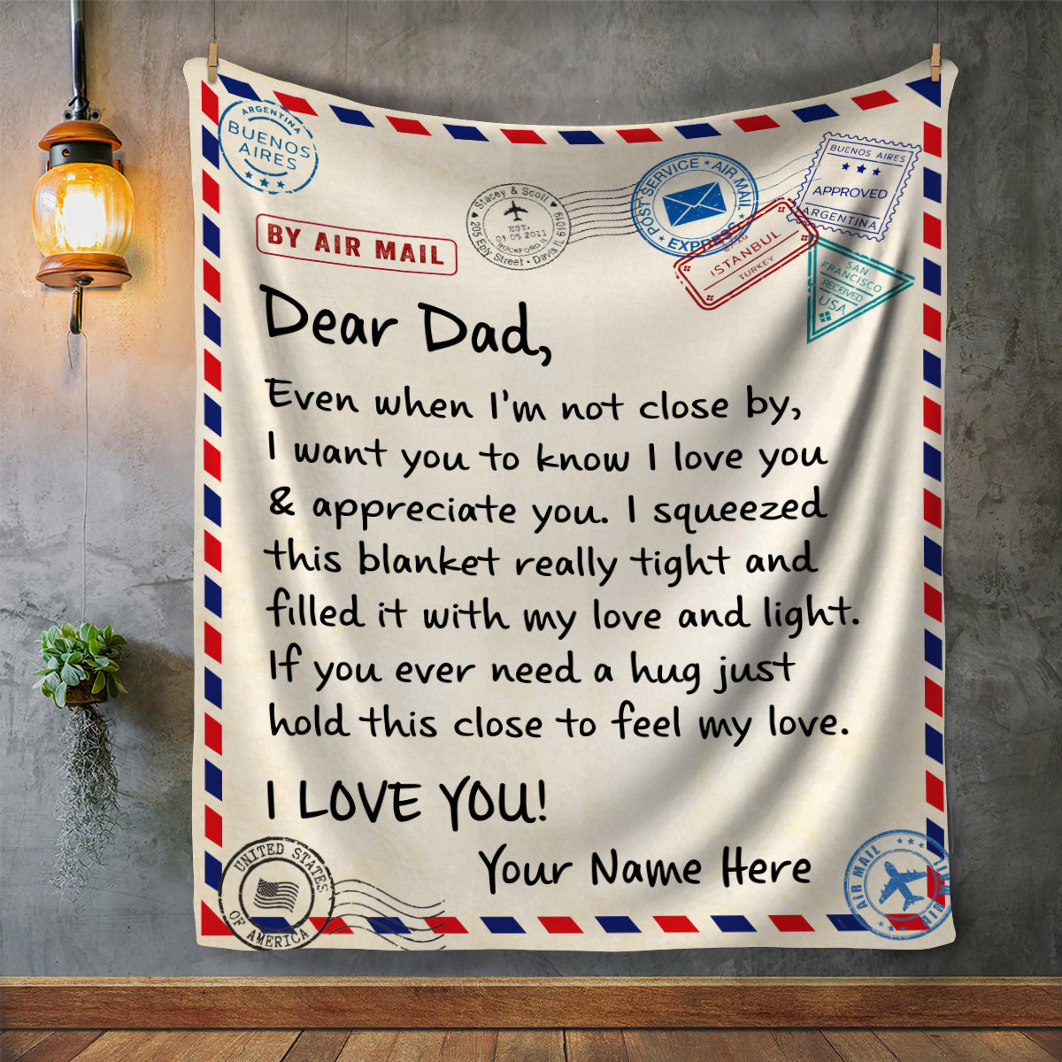 To Dad, Personalized Blanket - Kim’s Signature Beauty & Accessories (Store description)