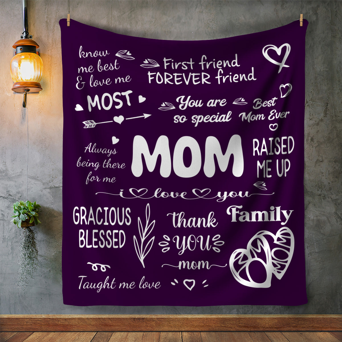 Mom, Best Friend Plush Fleece Blanket - Kim’s Signature Beauty & Accessories (Store description)