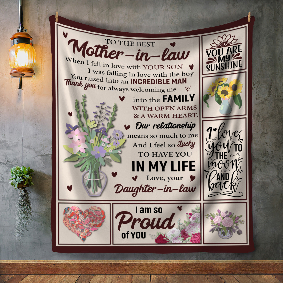 To the Best Mother In Law | Blanket - Kim’s Signature Beauty & Accessories (Store description)