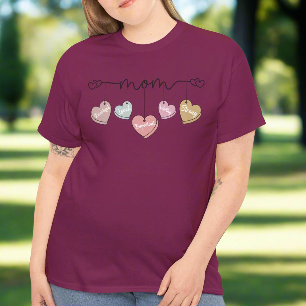 Mom, Heart on a String Inspritational Tee - Kim’s Signature Beauty & Accessories