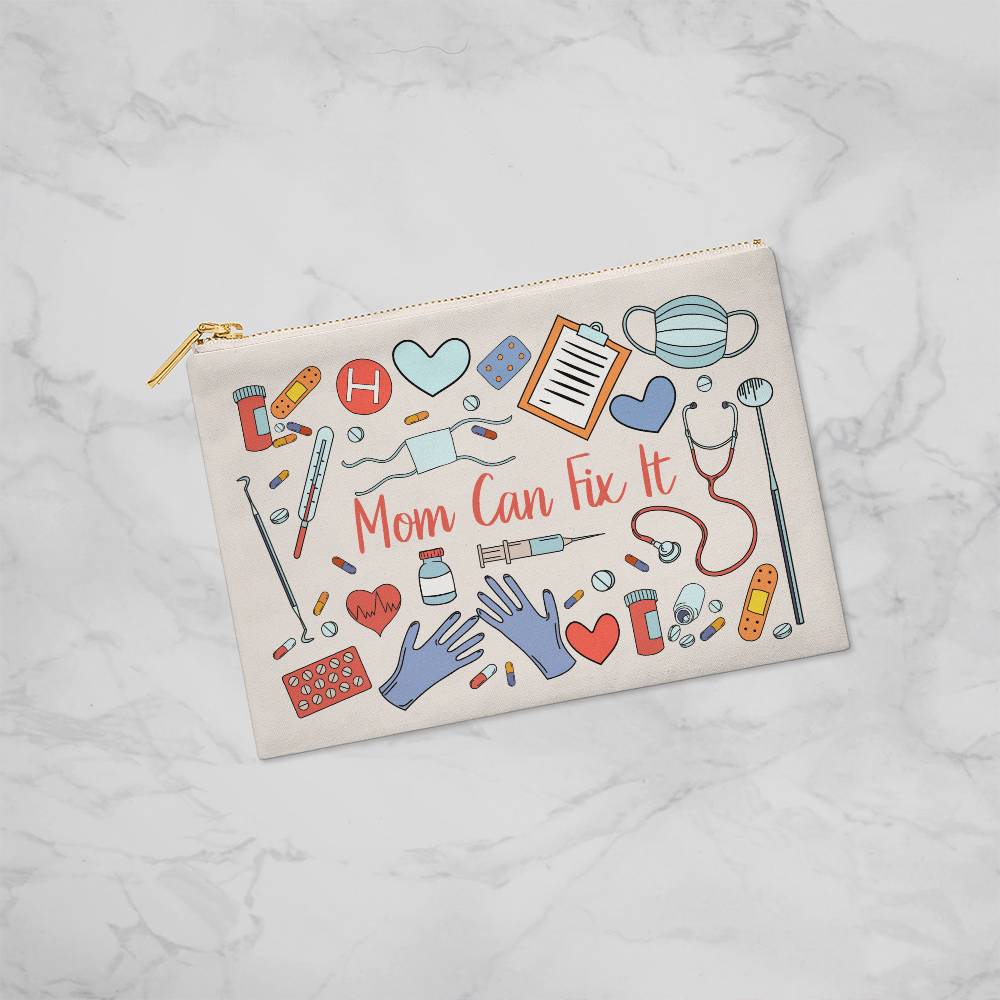 Mom can fix it Small Zippered pouch - Kim’s Signature Beauty & Accessories