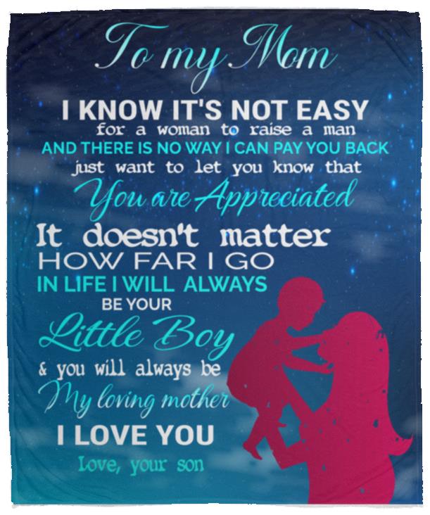 Mom from Son Blanket (50X60) - Kim’s Signature Beauty & Accessories