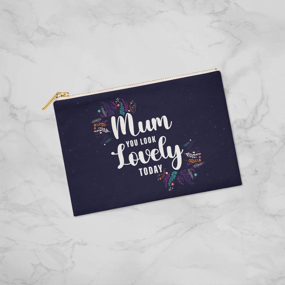 Mom you look lovely Small zippered pouch - Kim’s Signature Beauty & Accessories
