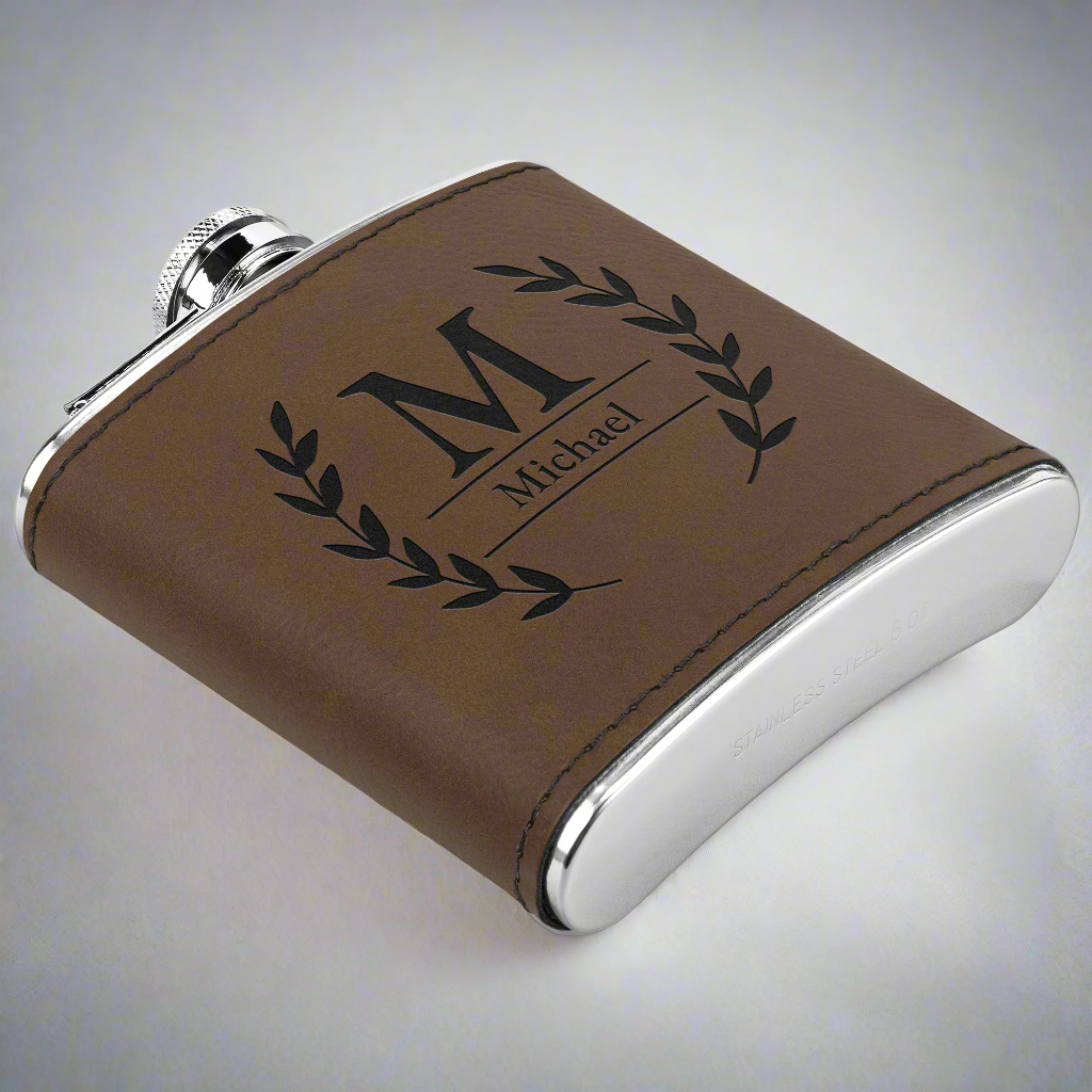 Monogramed 6oz Flask - Kim’s Signature Beauty & Accessories