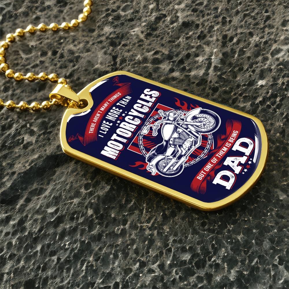 Motorcycle Dad- Dog Tag Necklace - Kim’s Signature Beauty & Accessories