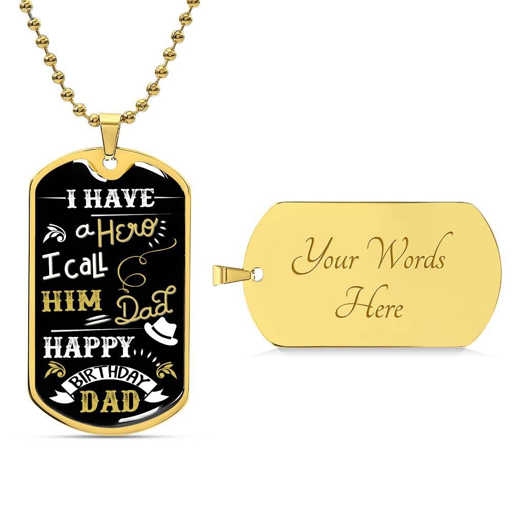 My Hero, My Dad Dog Tag - Kim’s Signature Beauty & Accessories