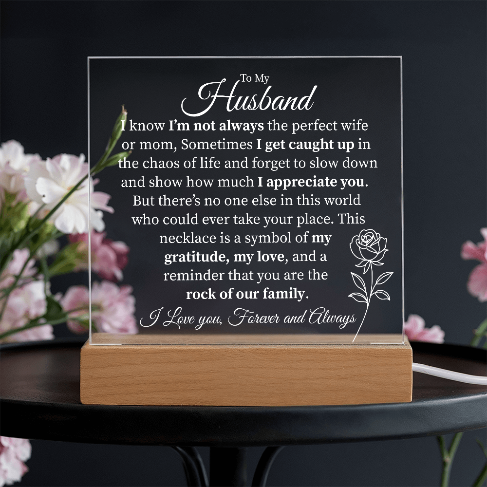 My Husband, I Appreciate You – Acrylic LED Light Plaque - Kim’s Signature Beauty & Accessories