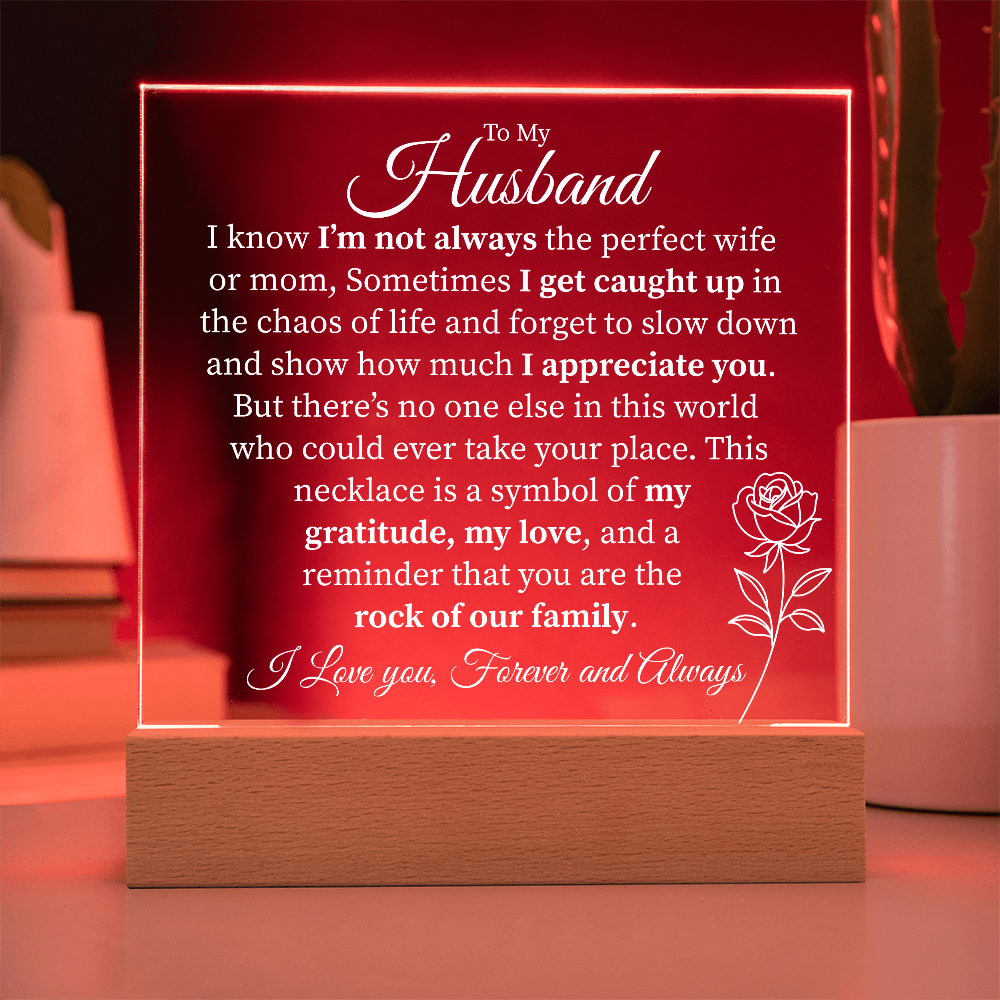 My Husband, I Appreciate You – Acrylic LED Light Plaque - Kim’s Signature Beauty & Accessories
