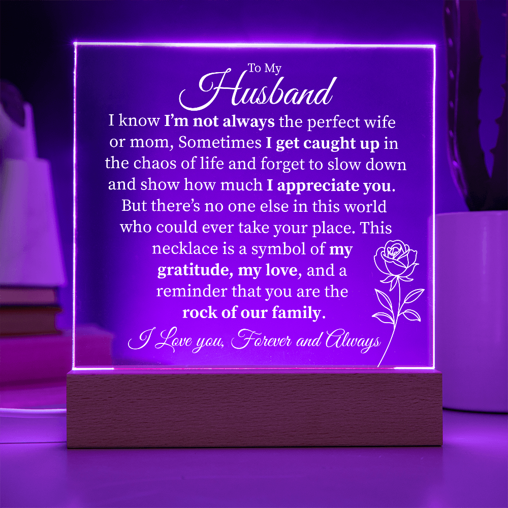 My Husband, I Appreciate You – Acrylic LED Light Plaque - Kim’s Signature Beauty & Accessories