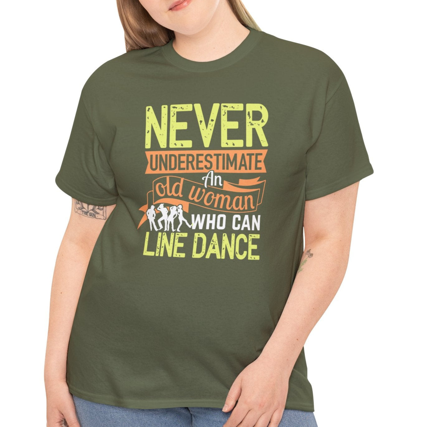 Never Underestimate Old Woman Who Can Line Dance, Funny Tee - Kim’s Signature Beauty & Accessories