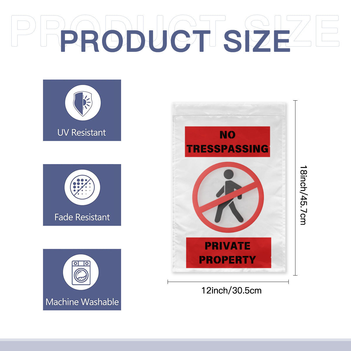 No Tresspassing Private property | Yard flag Print - Kim’s Signature Beauty & Accessories