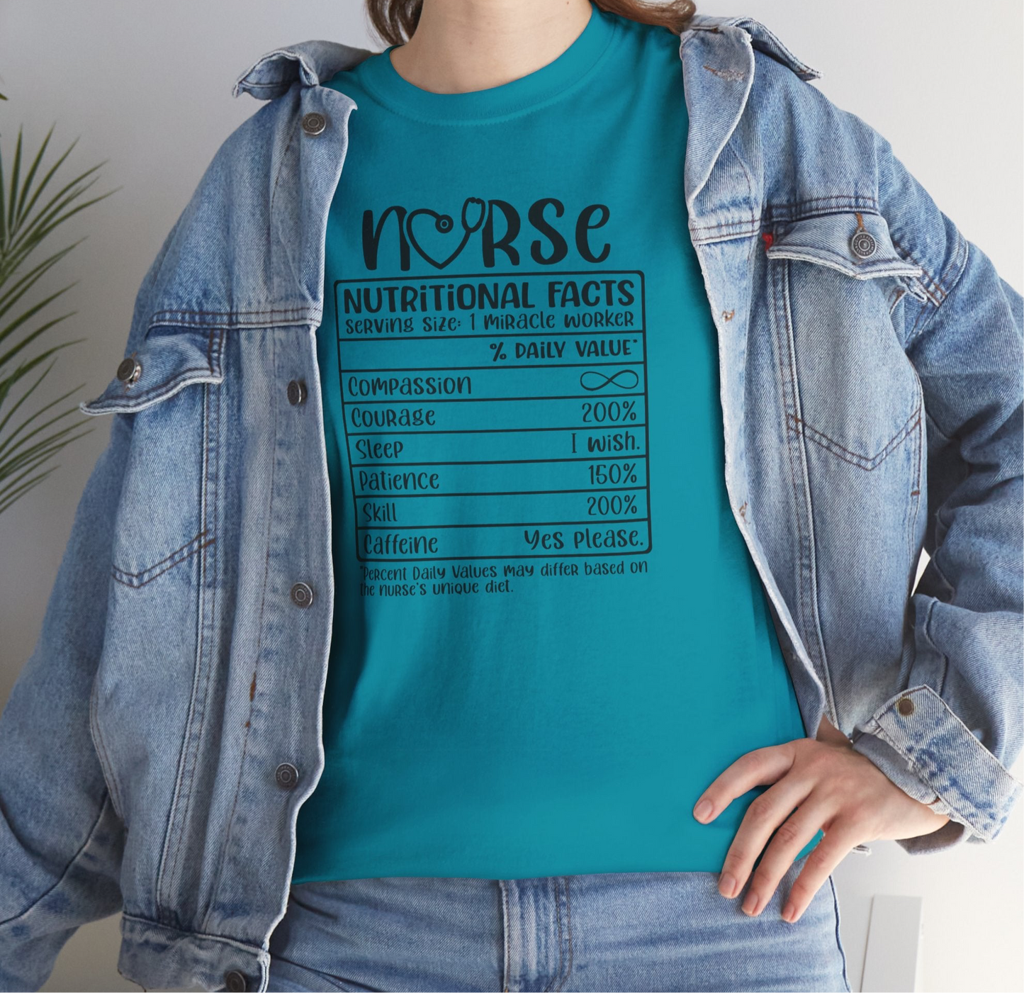 Nurse Nutritional Facts Cotton Tee - Kim’s Signature Beauty & Accessories