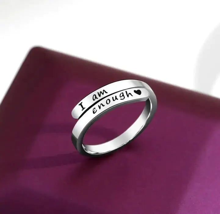 I am enough ring hotsale Awareness Ring jewelry - Kim’s Signature Beauty & Accessories