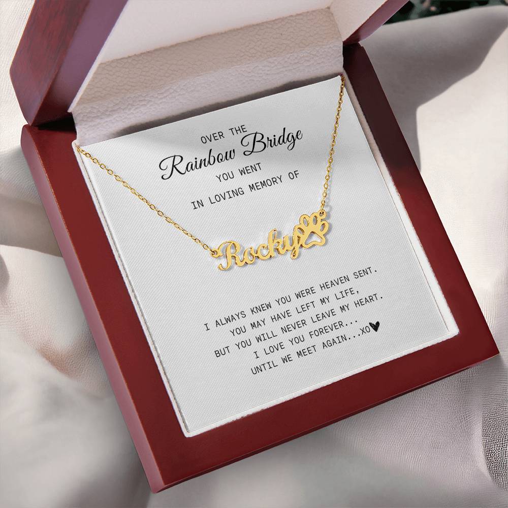Over The Rainbow Bridge | Pet Memorial Necklace - Kim’s Signature Beauty & Accessories