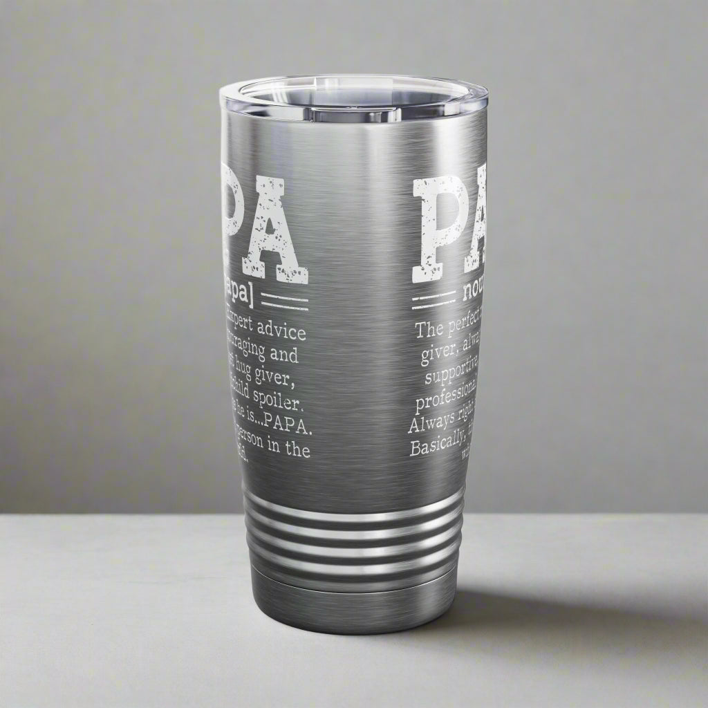 Papa Ringneck Tumbler - 20oz Steel Travel Mug - Kim’s Signature Beauty & Accessories
