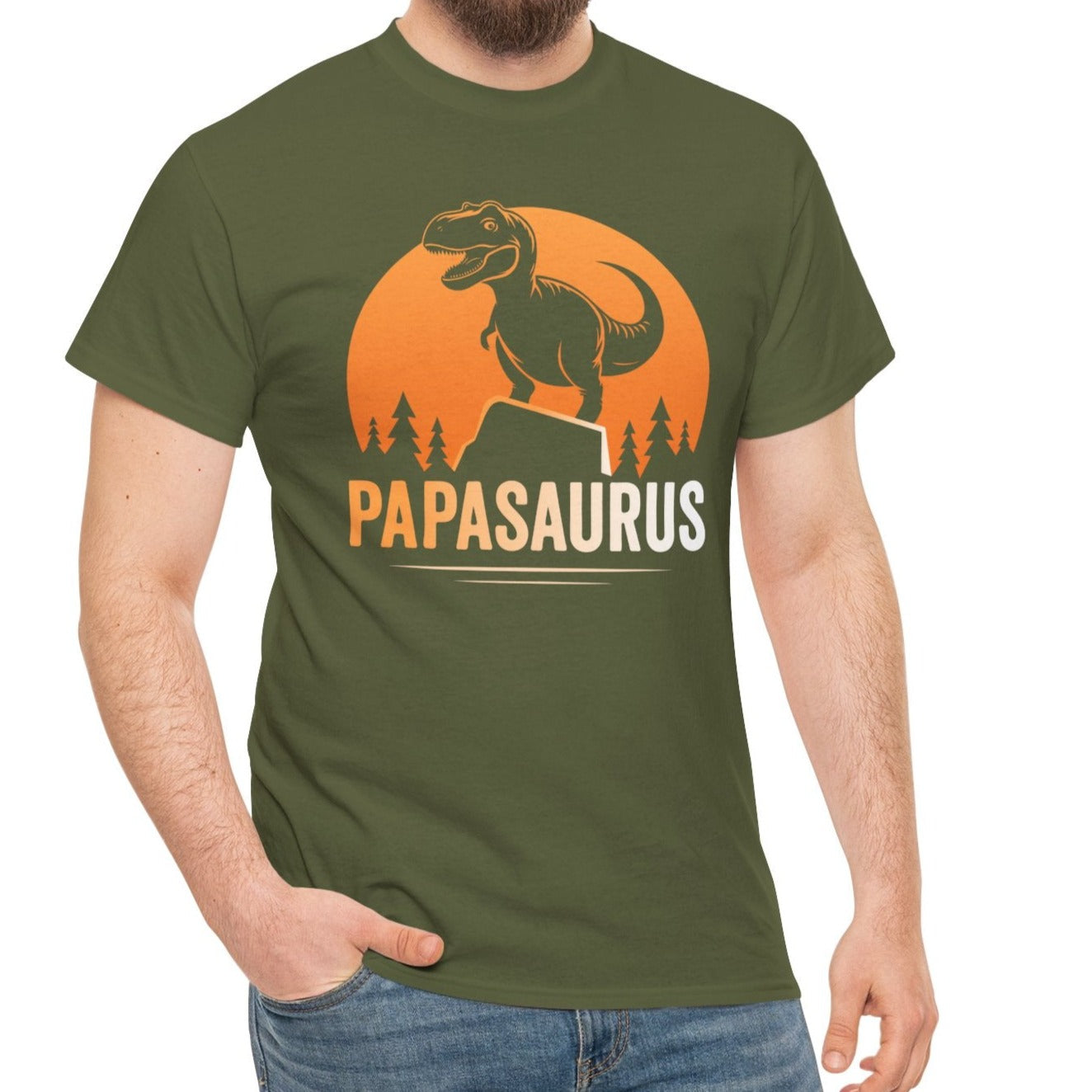 Papasaurus Dinosaur Dad Tee - Kim’s Signature Beauty & Accessories