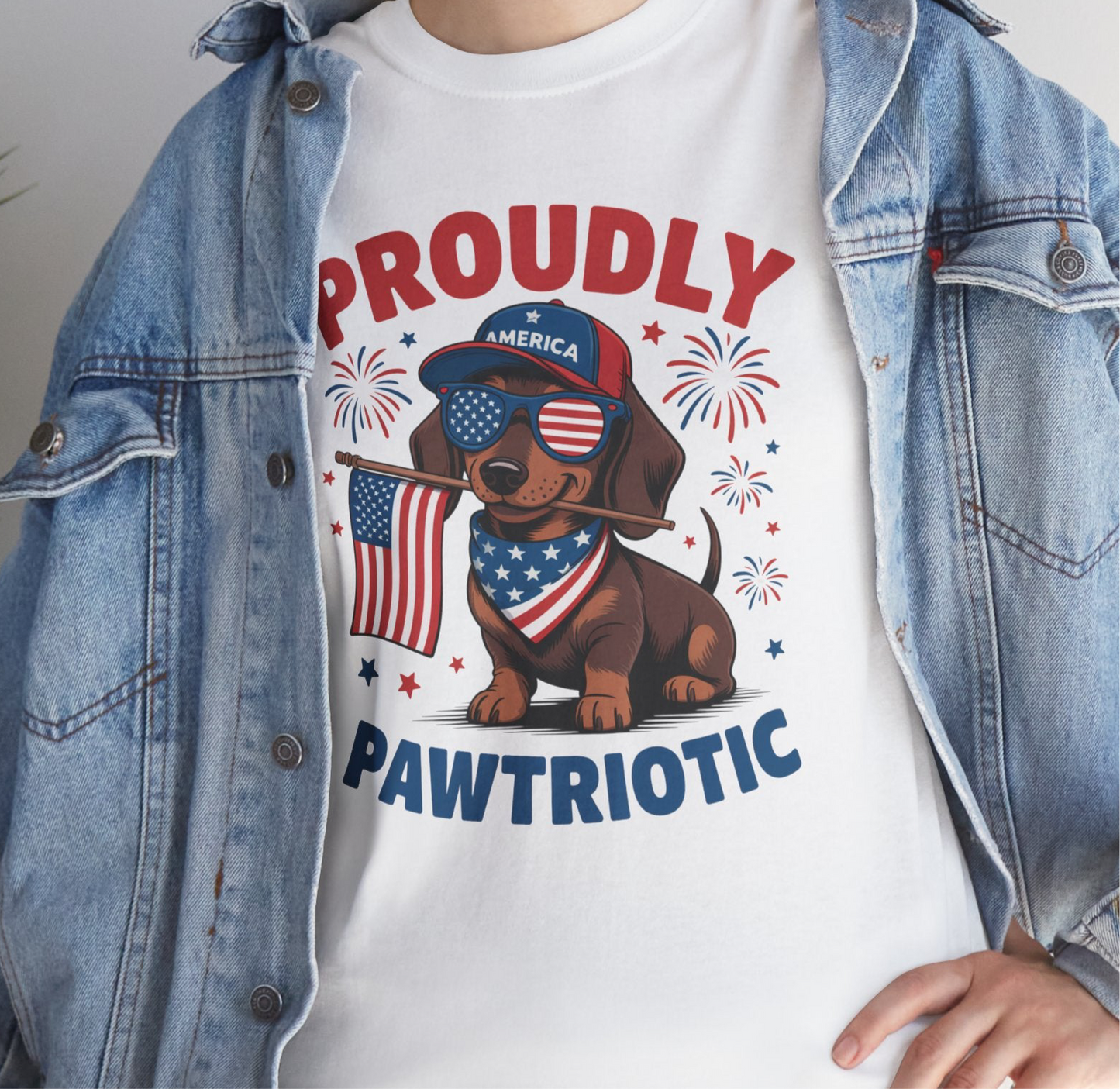 Patriotic Dog | Proudly Pawtriotic, Independence Day Tee - Kim’s Signature Beauty & Accessories