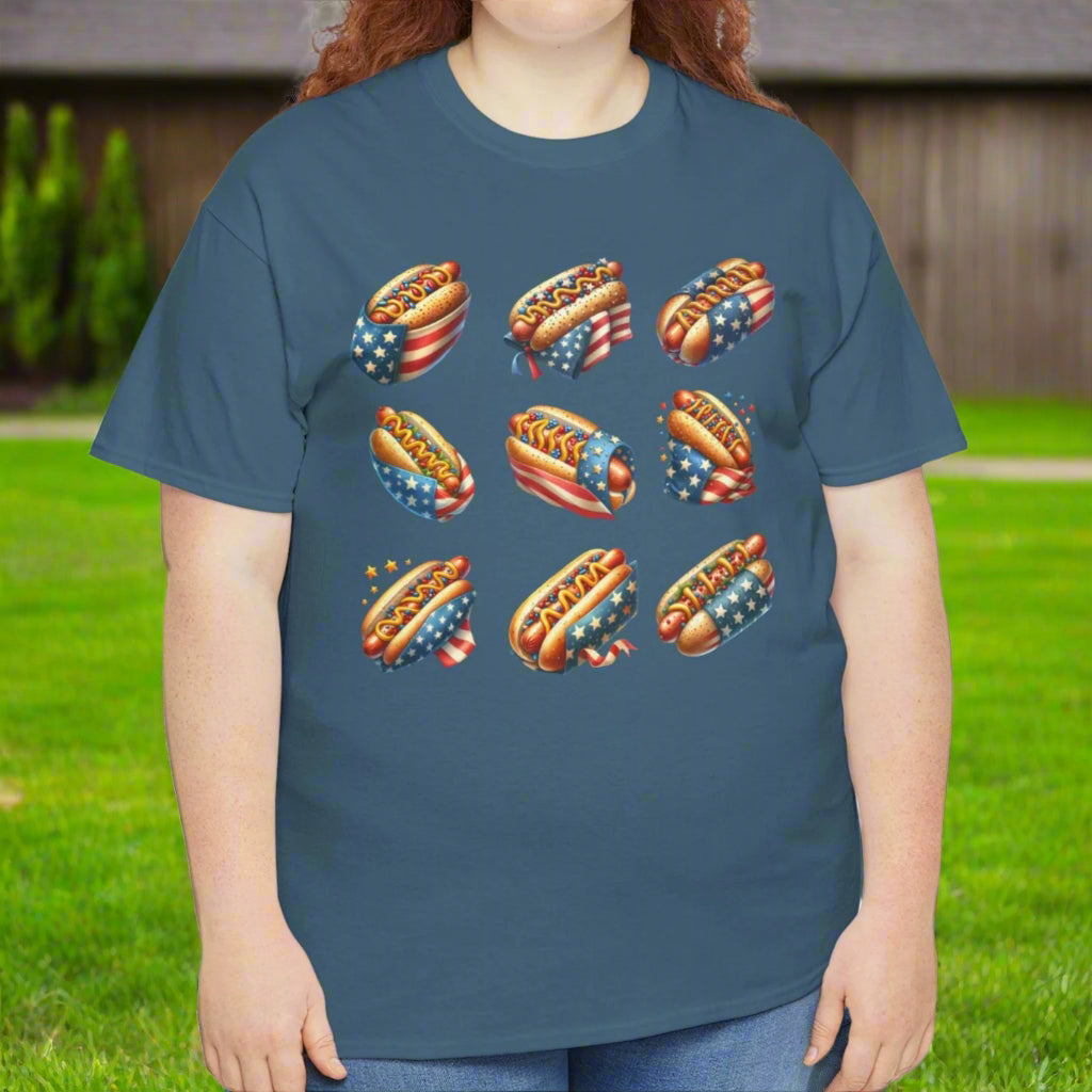 Patriotic Hot Dog Tee | Fourth of July BBQ Outfit - Kim’s Signature Beauty & Accessories