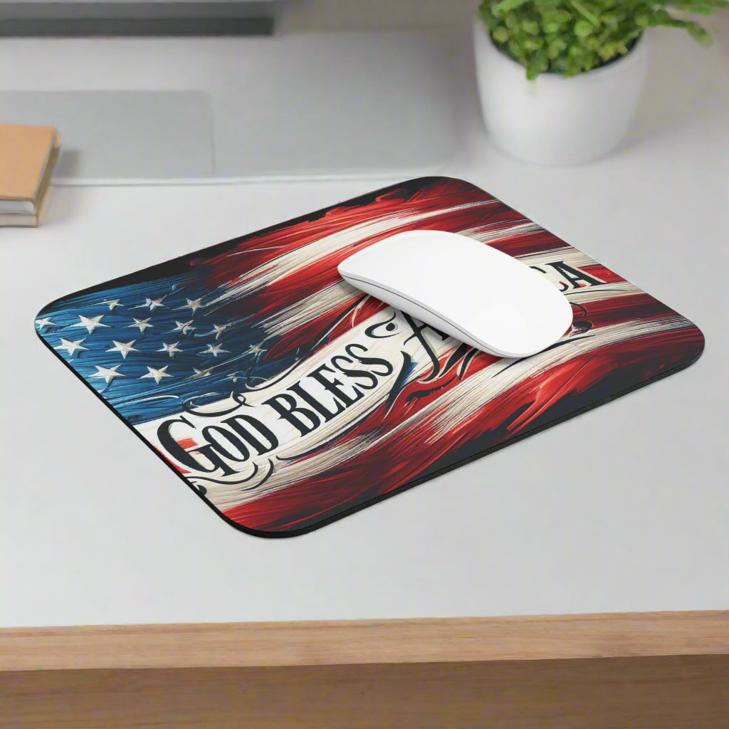 Patriotic Mouse Pad - God Bless America, USA Theme - Kim’s Signature Beauty & Accessories