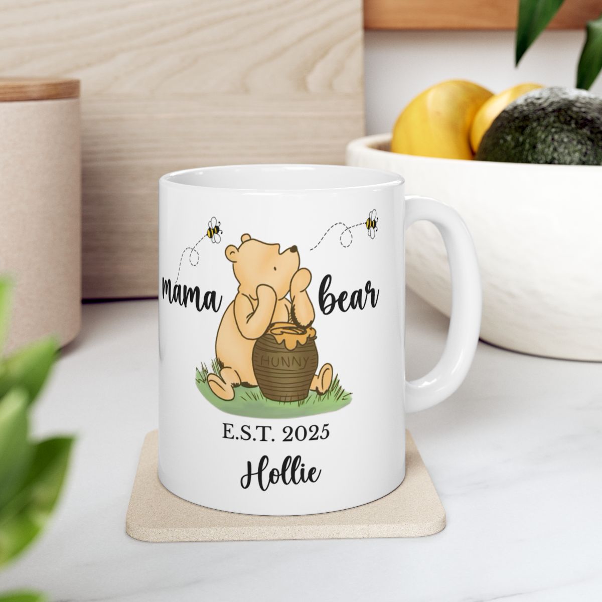 Personalized Mama Bear Ceramic Mug, (11oz, 15oz) - Kim’s Signature Beauty & Accessories