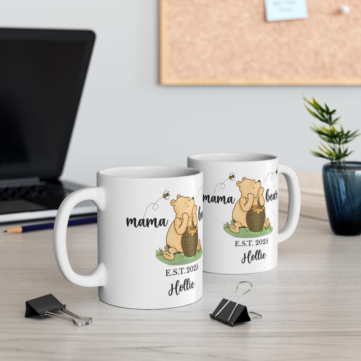 Personalized Mama Bear Ceramic Mug, (11oz, 15oz) - Kim’s Signature Beauty & Accessories