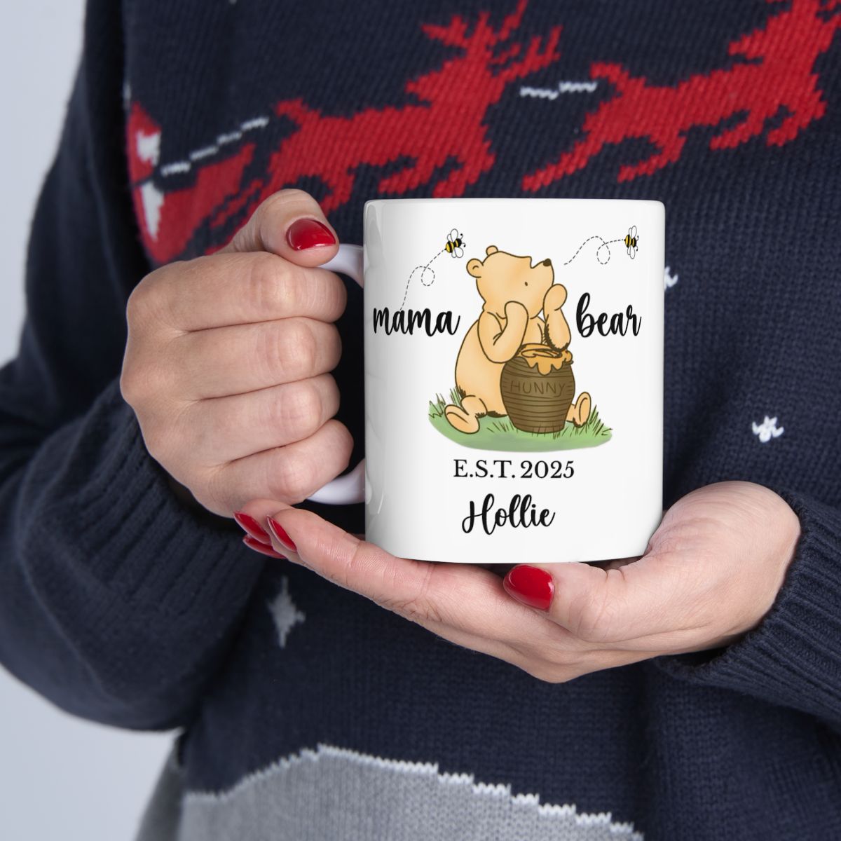 Personalized Mama Bear Ceramic Mug, (11oz, 15oz) - Kim’s Signature Beauty & Accessories