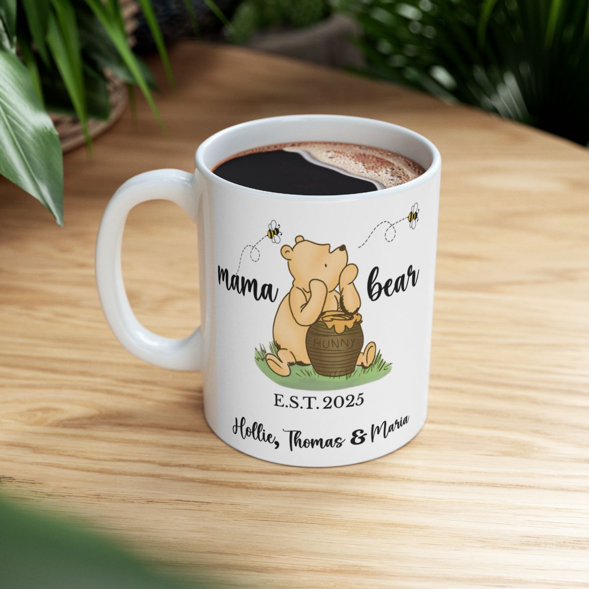 Personalized Mama Bear Ceramic Mug, (11oz, 15oz) - Kim’s Signature Beauty & Accessories