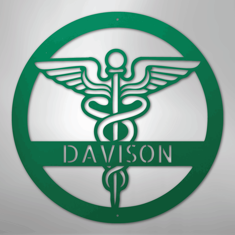 Personalized Nurse Monogram - Steel Sign - Kim’s Signature Beauty & Accessories