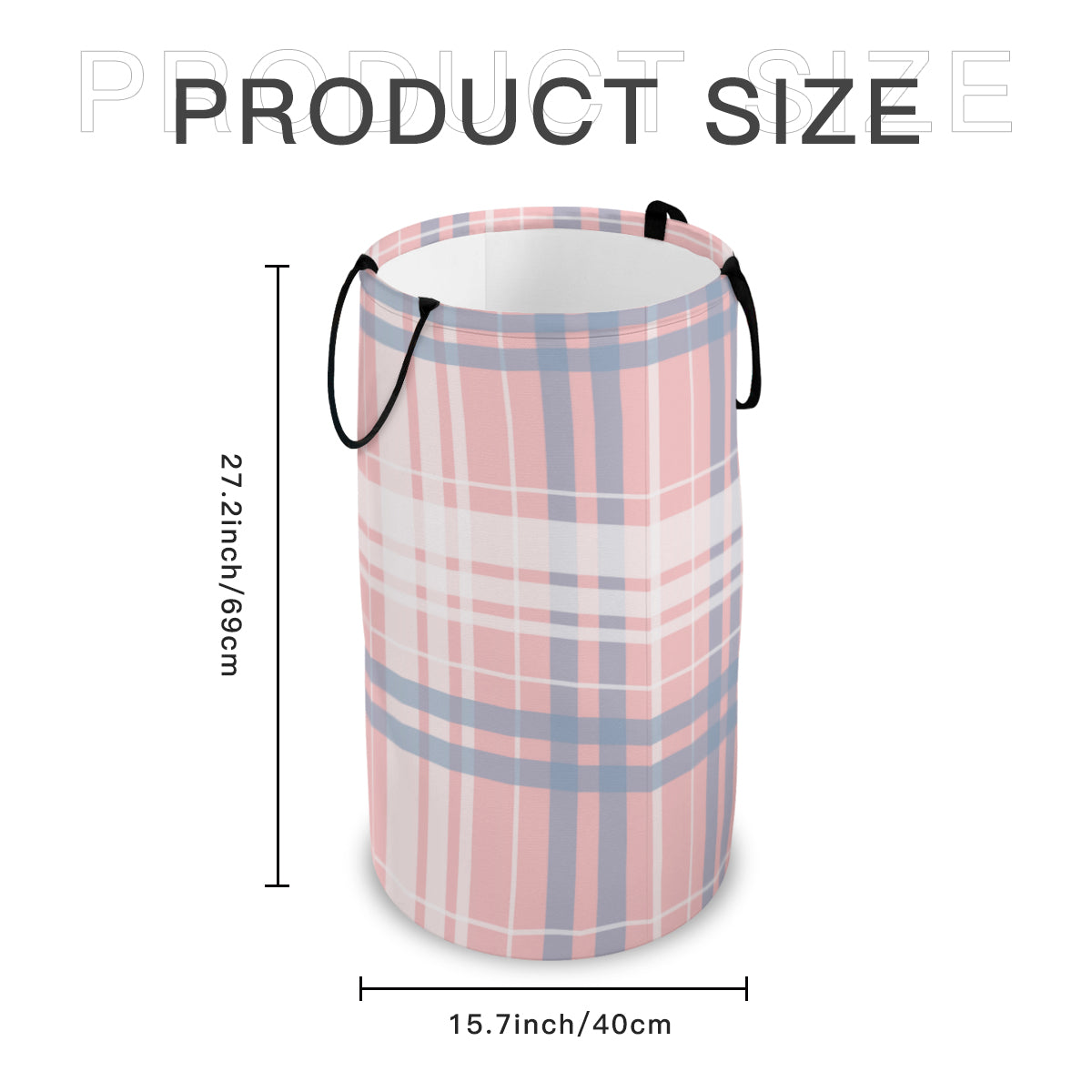 Pink Plaid Foldable Laundry Basket - Kim’s Signature Beauty & Accessories