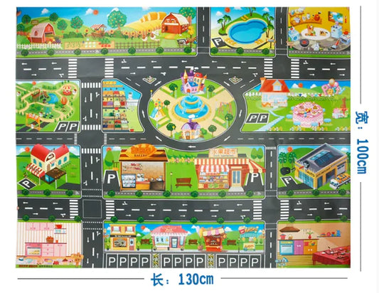 Play Mat with Vehicles & Traffic Signs - Kim’s Signature Beauty & Accessories