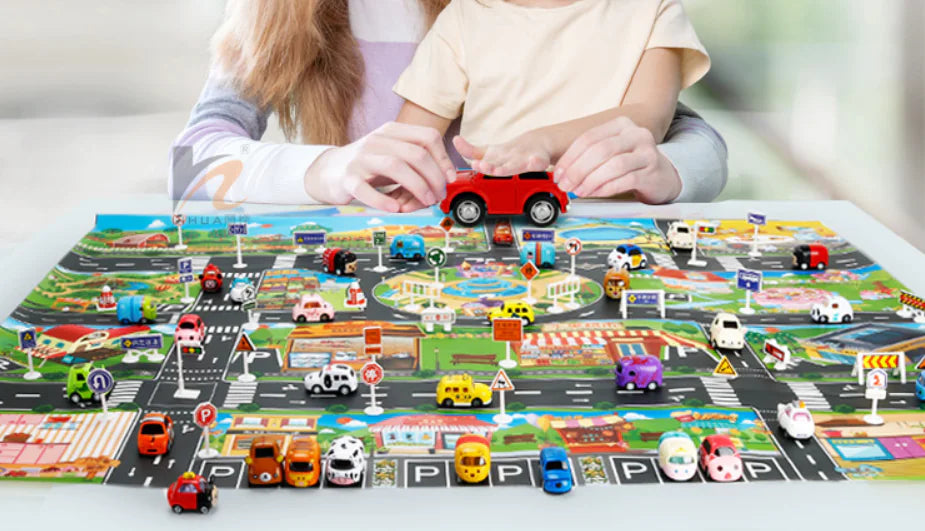 Play Mat with Vehicles & Traffic Signs - Kim’s Signature Beauty & Accessories