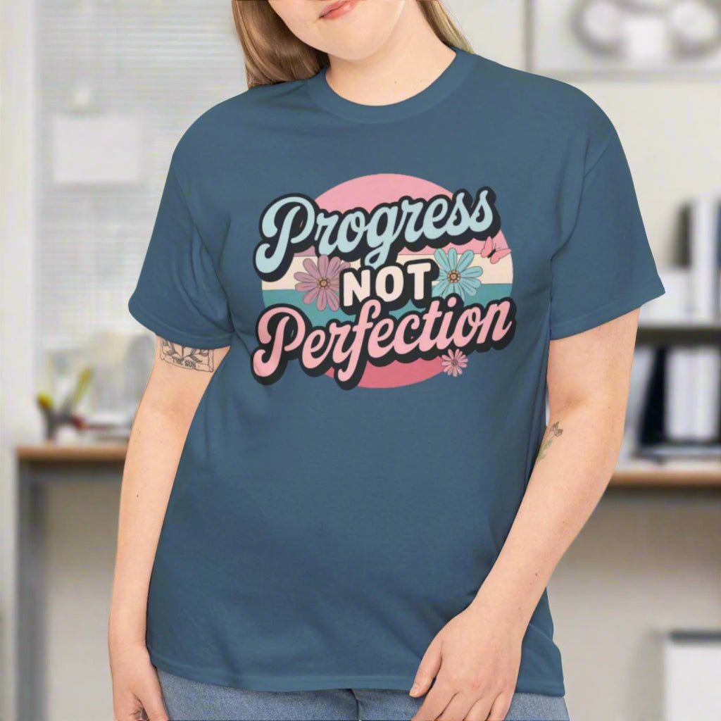 Progress Not Perfection Tee - Motivational for Personal Growth - Kim’s Signature Beauty & Accessories
