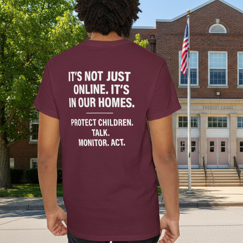 Protect Our Kids Awareness T-Shirt – It Starts at Home - Kim’s Signature Beauty & Accessories