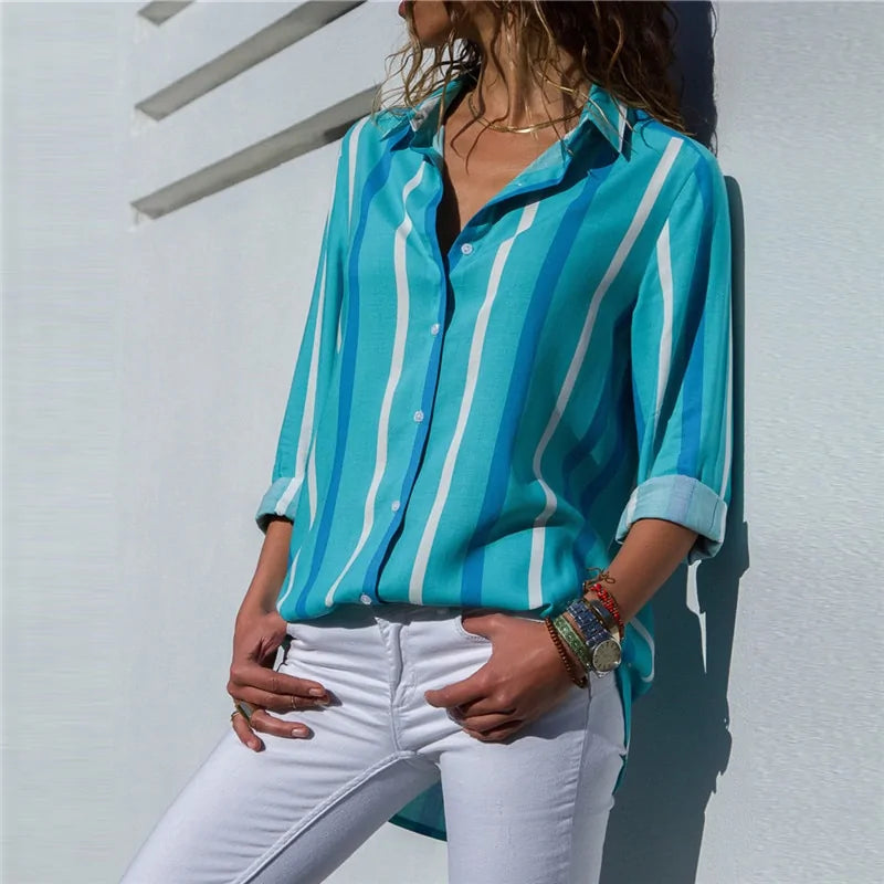 Long Sleeve Chiffon Blouse - Kim’s Signature Beauty & Accessories