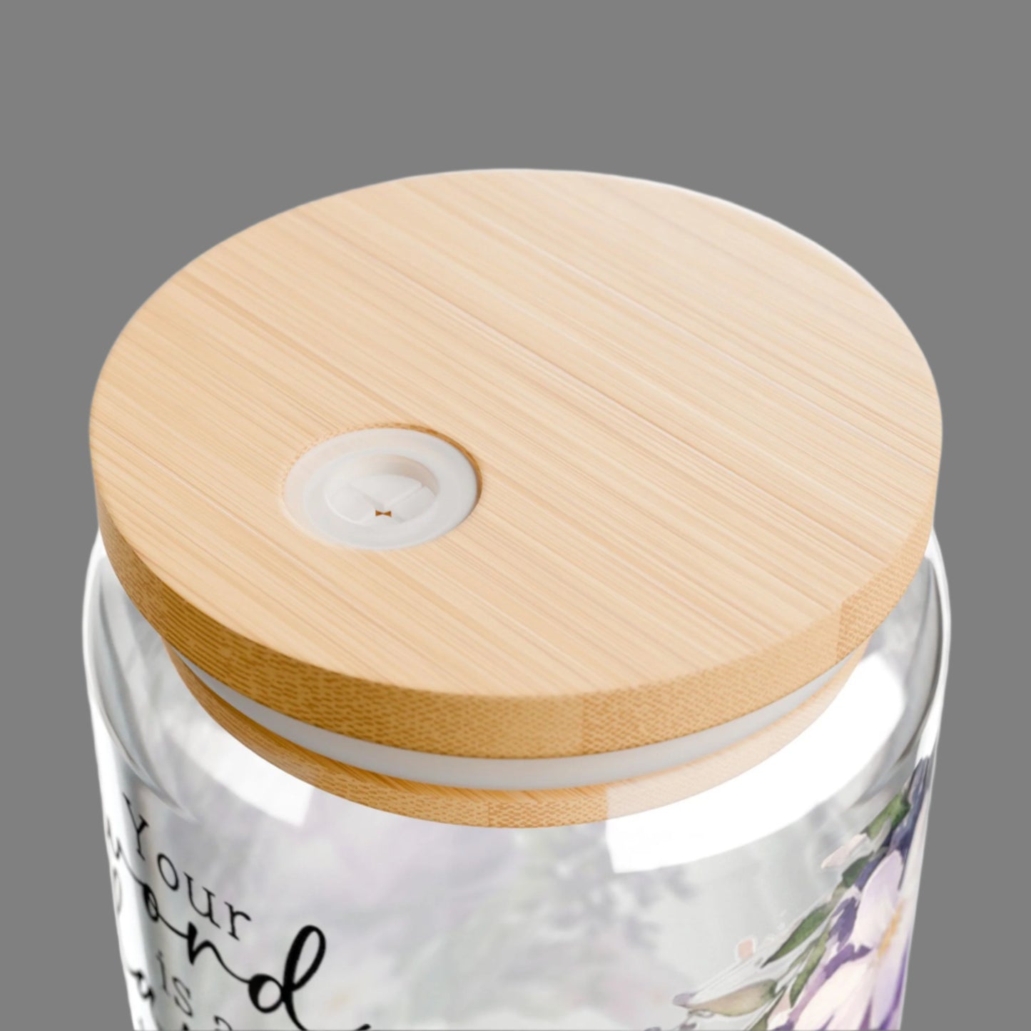 Psalm 119:105 Inspirational Sipper Glass with Floral Design - Kim’s Signature Beauty & Accessories