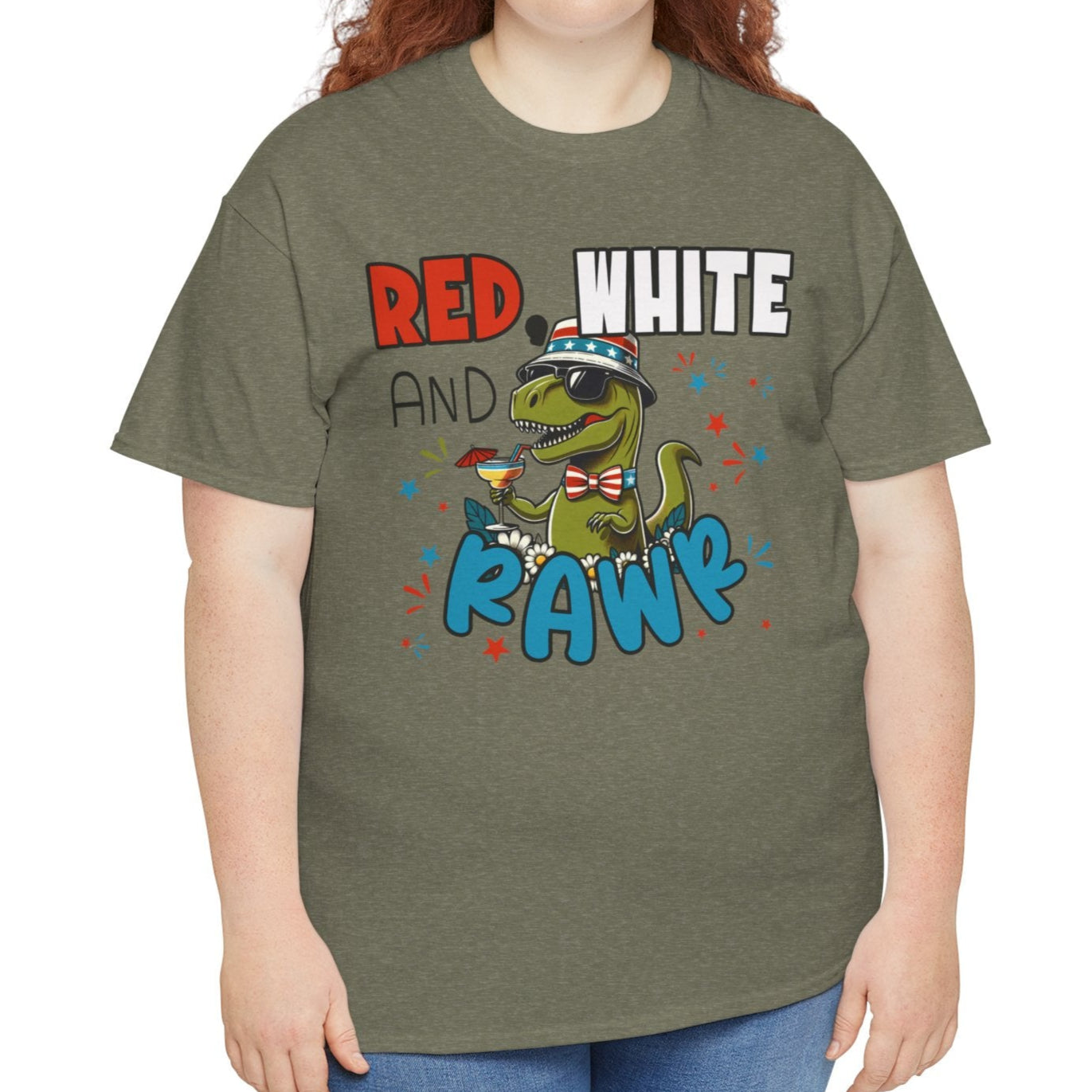 Rawr of July Patriotic Dino Unisex T-Shirt - Kim’s Signature Beauty & Accessories