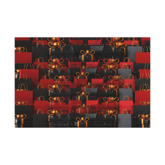 Red & Black Christmas Gift Wrap - Kim’s Signature Beauty & Accessories